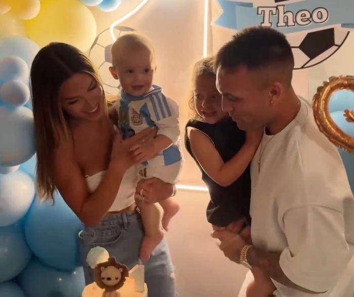 Cumple de Theo, hijo de Lautaro Martínez