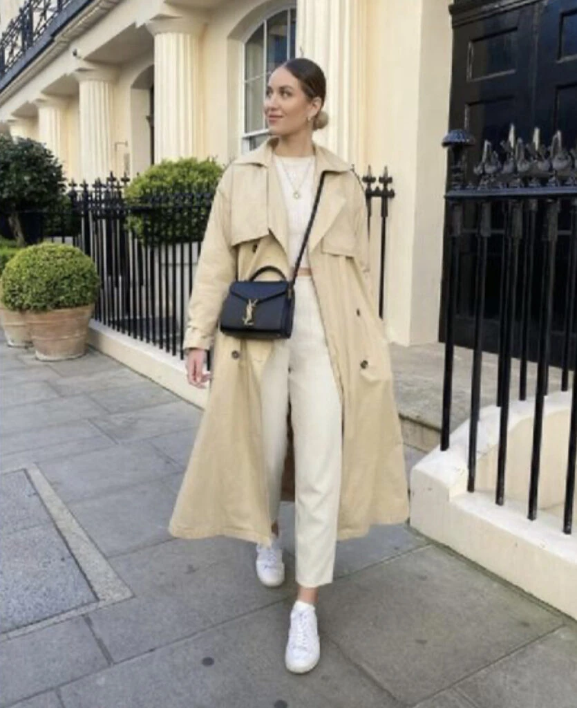 Los mejores looks con trench para afrontar la tormenta de Santa Rosa. Foto: Pinterest.