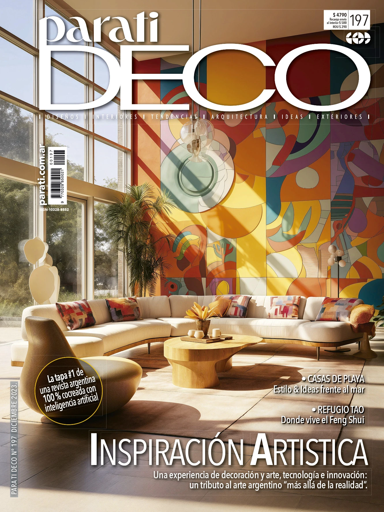 En diciembre de 2023 para ti DECO presentó la primera tapa de una revista argentina cocreada con diseño gráfico asistido por programas y aplicaciones de IA.
