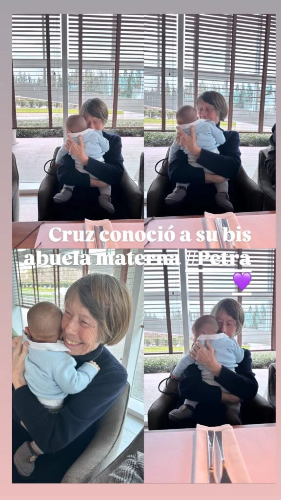 En la comunión de Sienna Cubero, Cruz Urcera conoció a su bisabuela Petra.