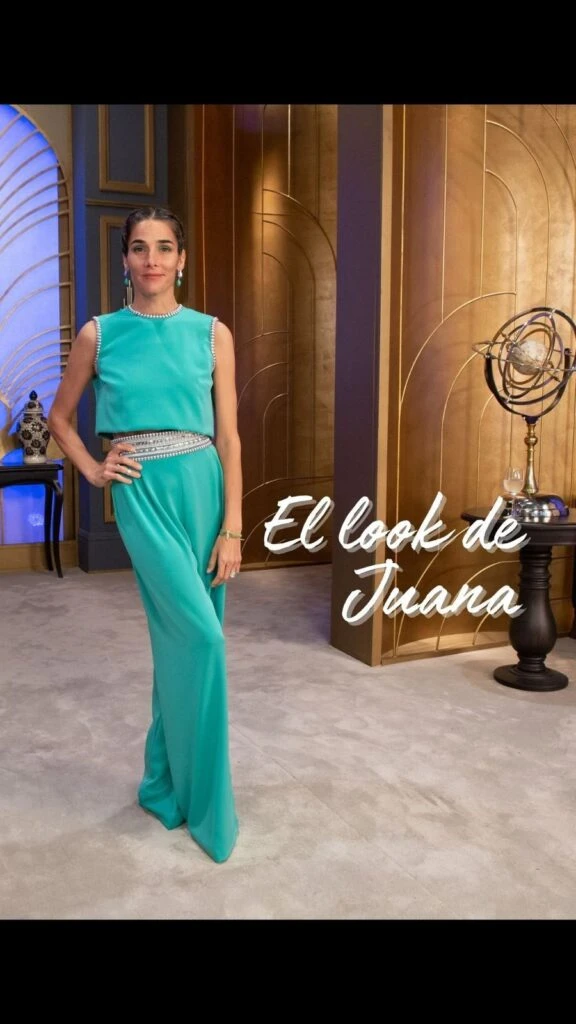 El look verde total de Juana Viale