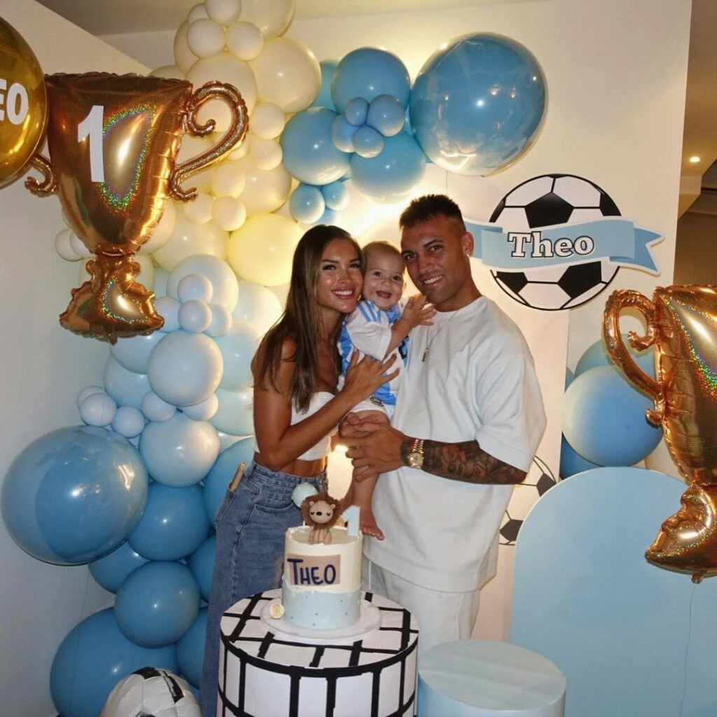 Cumple de Theo, hijo de Lautaro Martínez y agustina gandolfo
