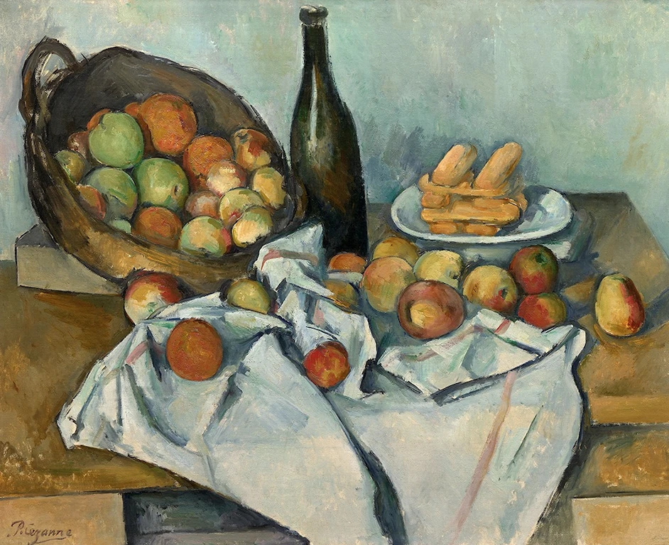 El bodegón "Cesto de manzanas" de Paul Cézanne. 
