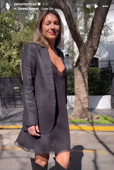 El look lencero de Pampita