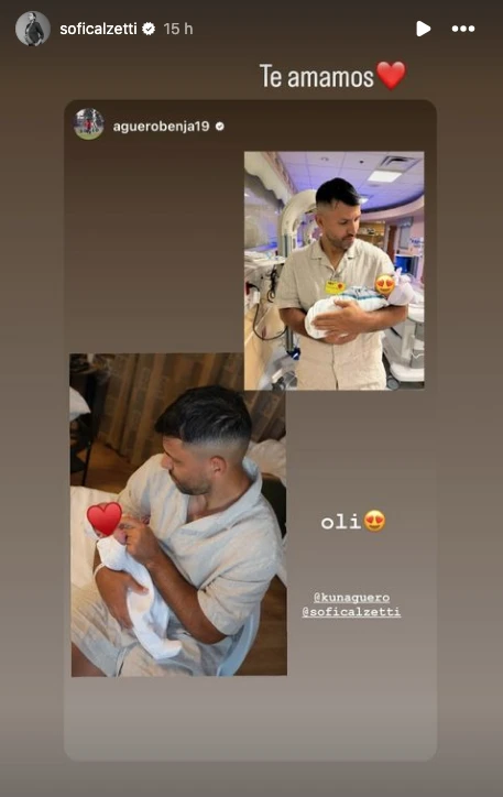 Sofía Calzetti republicó el posteo de Benjamín Agüero