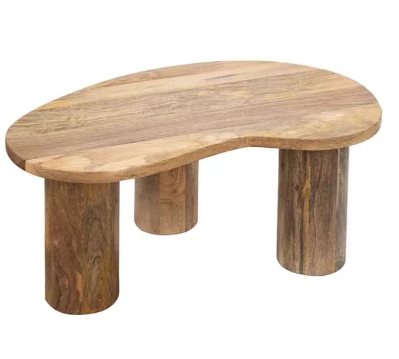 Mesa ratona rústica de madera cruda