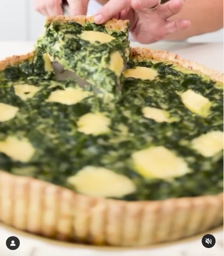 Tarta de verduras con masa de queso