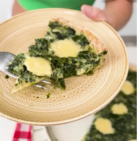 Tarta de verduras con masa de queso