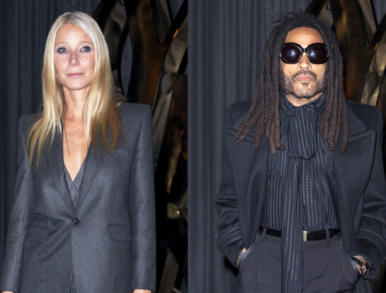 Vidriera: de Gwyneth Paltrow a Lenny Kravitz, los looks más sensuales en el desfile de Saint Laurent en París