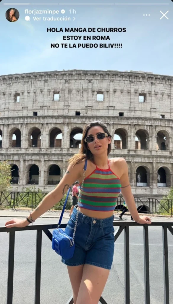 Las fotos de las vacaciones de Flor Jazmín y Nico Occhiato en Roma