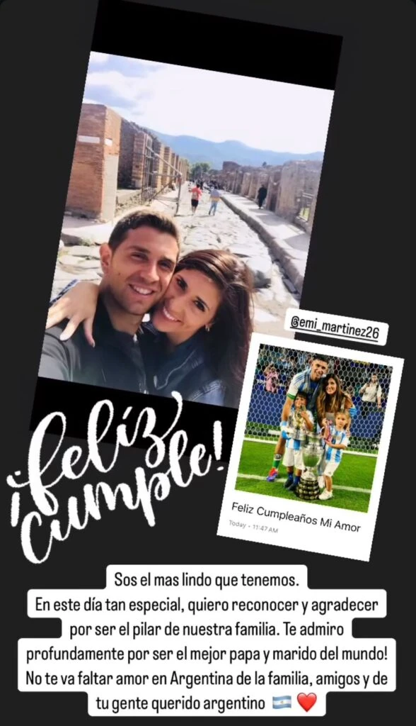 Mandinha Martínez le dedicó un amoroso mensaje al Dibu Martínez en su cumpleaños