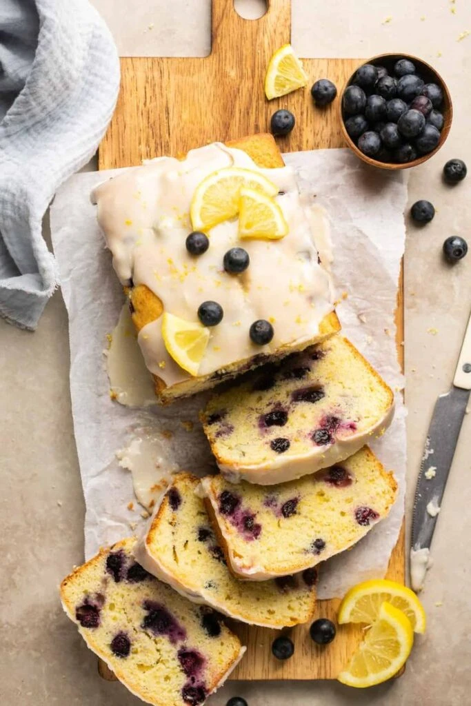 La receta del budín de limón y blueberry