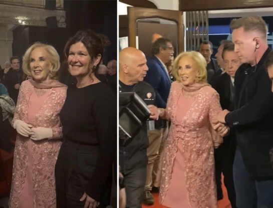 El look elegantísimo de Mirtha Legrand en el teatro: fue a ver la obra de Juana Viale con un outfit barbiecore