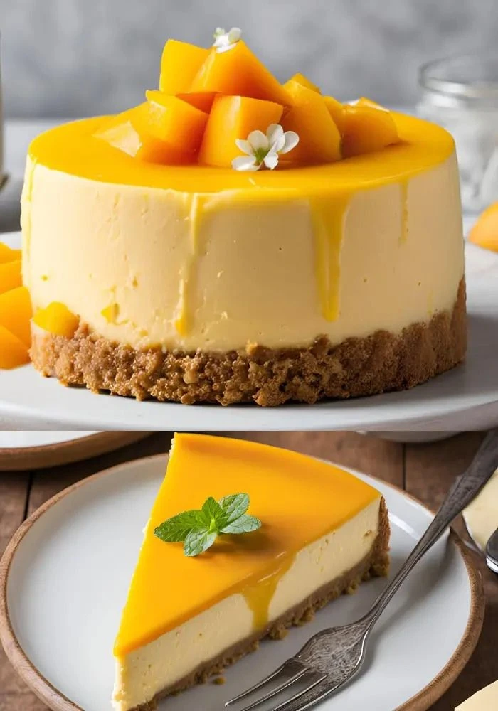 La receta de cheesecake de mango 