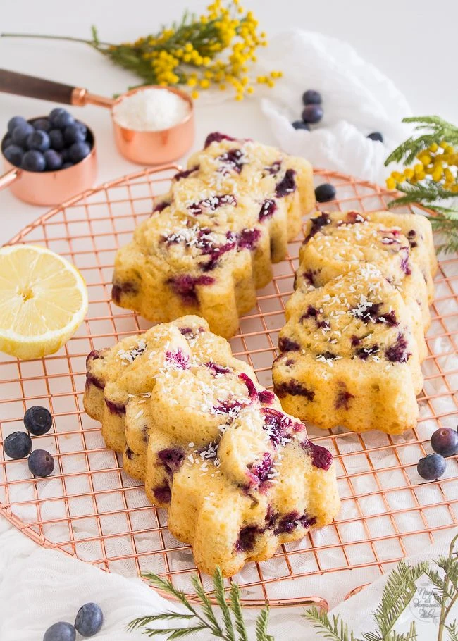 La receta de los cuadraditos de yogur y arándanos, bien húmedos y deliciosos