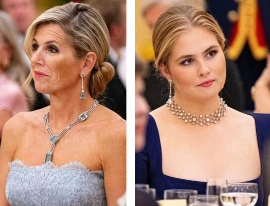 Los looks de gala de Máxima Zorreguieta y Amalia para un evento protocolar