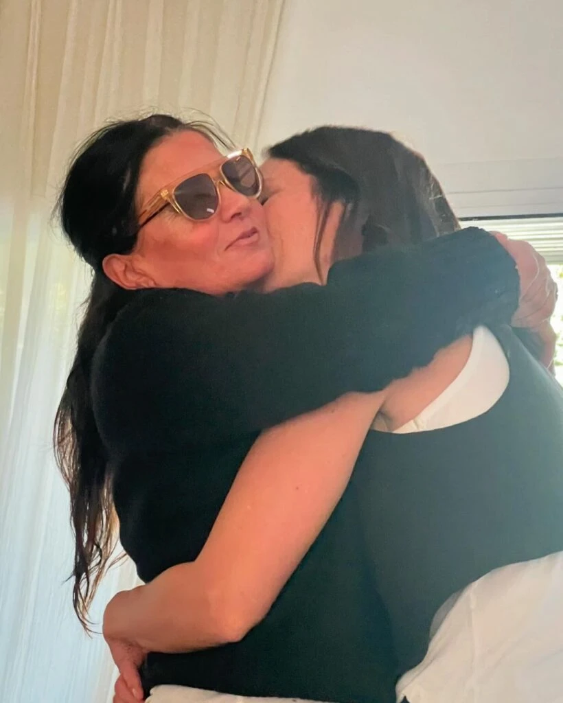 Paula Chaves con su mamá, en el día de su cumpleaños
