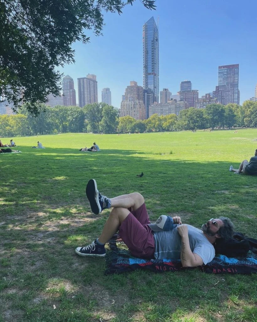 Iván Noble viajó a Nueva York con su hijo Benito