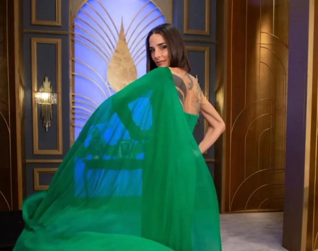 Juana Viale volivó a usar el diseño de los Martín Fierro