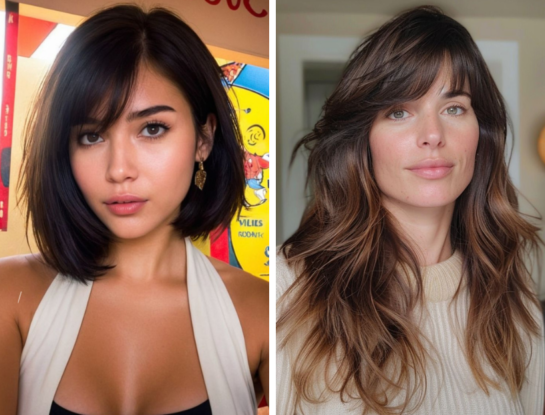 Vuelve el flequillo furor de los '90, en una versión chic que va con todo tipo de pelo