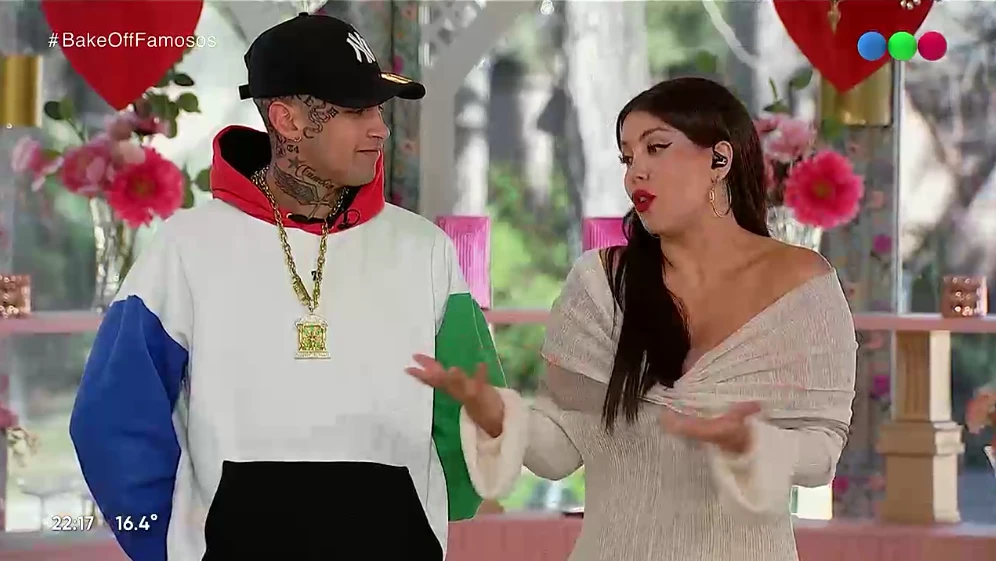 Wanda Nara y L-Gante en Bake Off