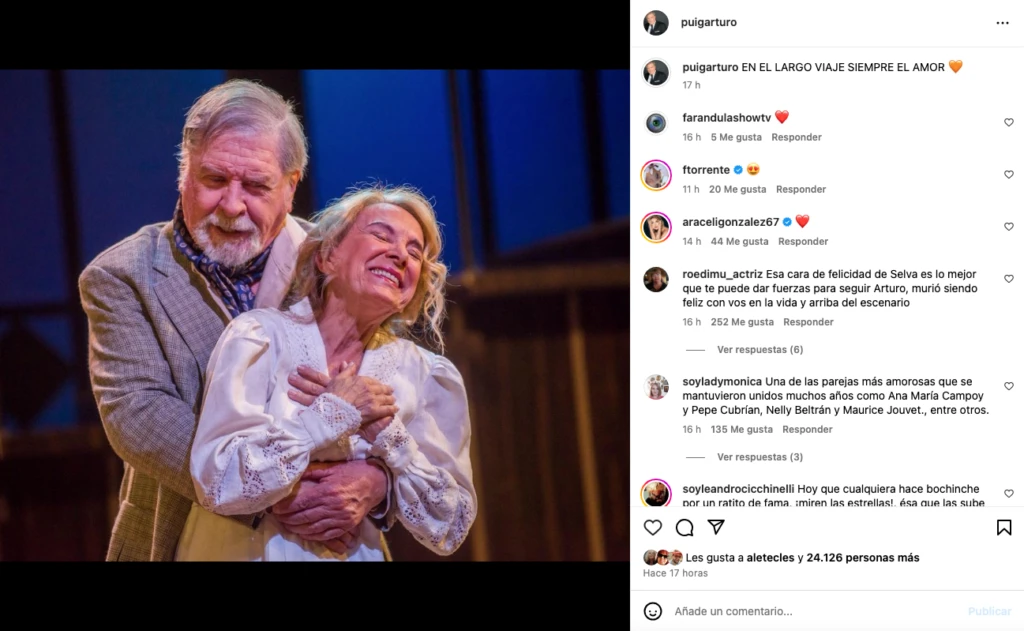 Arturo Puig recordó a Selva Aleman con un sentido posteo