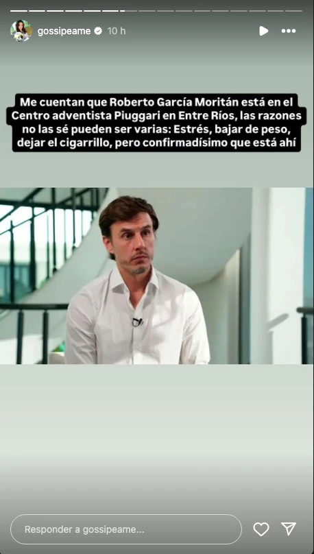 Gossipeame contó que Moritán está en un centro de rehabilitación