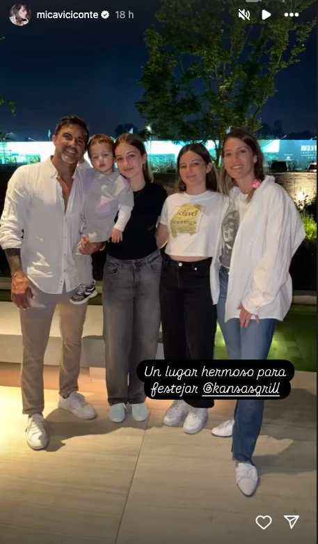 Las fotos del festejo de Indiana con su papá y Mica Viciconte.