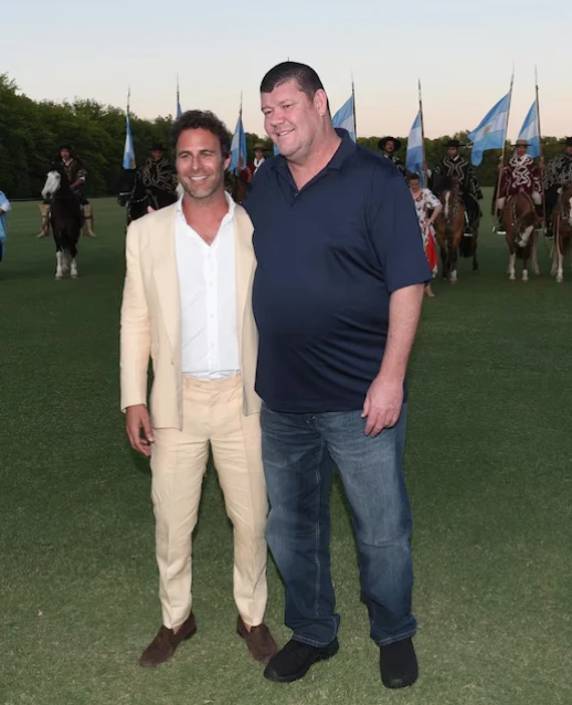 Martín Pepa con el magante australiano James Packer en nuestro país, en un evento llevado a cabo en el Club Ellerstina, en 2022. Foto Infobae