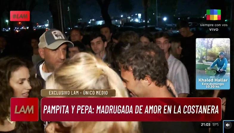 Martín Pepa entrando en Tequila, minutos después que Pampita
