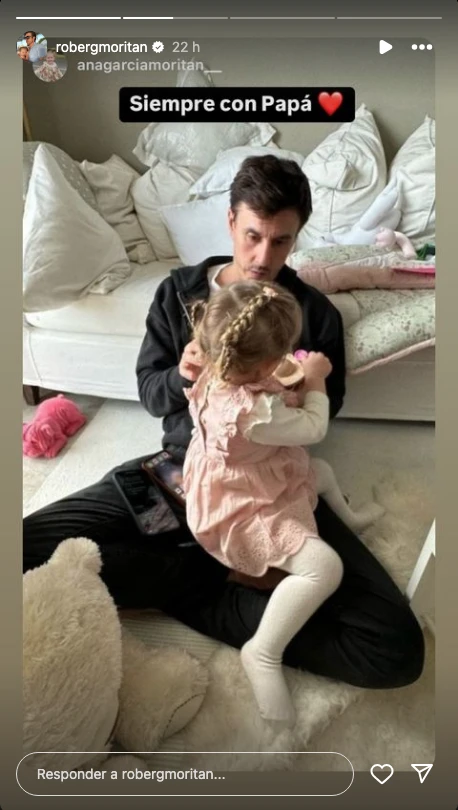 Roberto García Moritámn pasó el sábado con sus hijas, Ana y Delfina