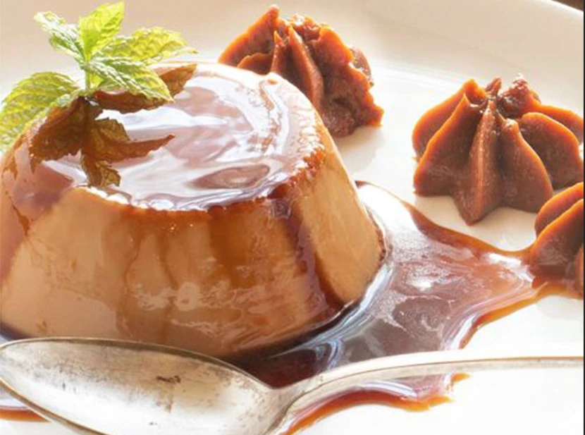 flan de dulce de leche