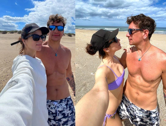 Las fotos de la escapada romántica de Gime Accardi y Nico Vázquez: se fueron a Arenas Verdes, su playa preferida