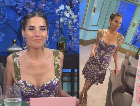 El "look lady" de Juana Viale para la mesaza de este domingo: llevó un vestido con estampa floral