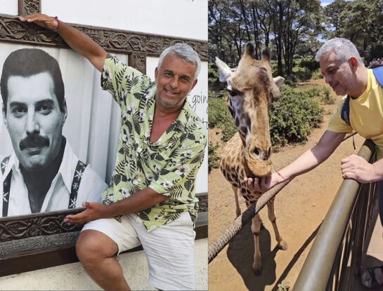 Las fotos de las exóticas vacaciones de Mario Massaccesi: viajó a África con su pareja