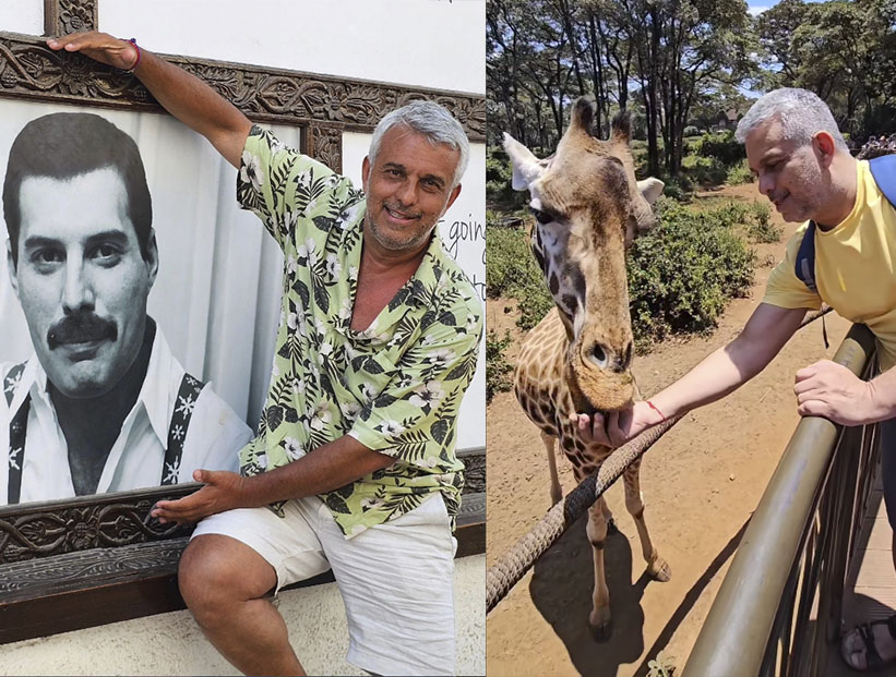 Las fotos de las exóticas vacaciones de Mario Massaccesi: viajó a África con su pareja