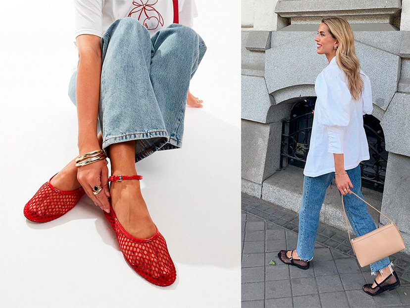 Alerta tendencia: las ballerinas mesh son el zapato estrella antes que lleguen las sandalias