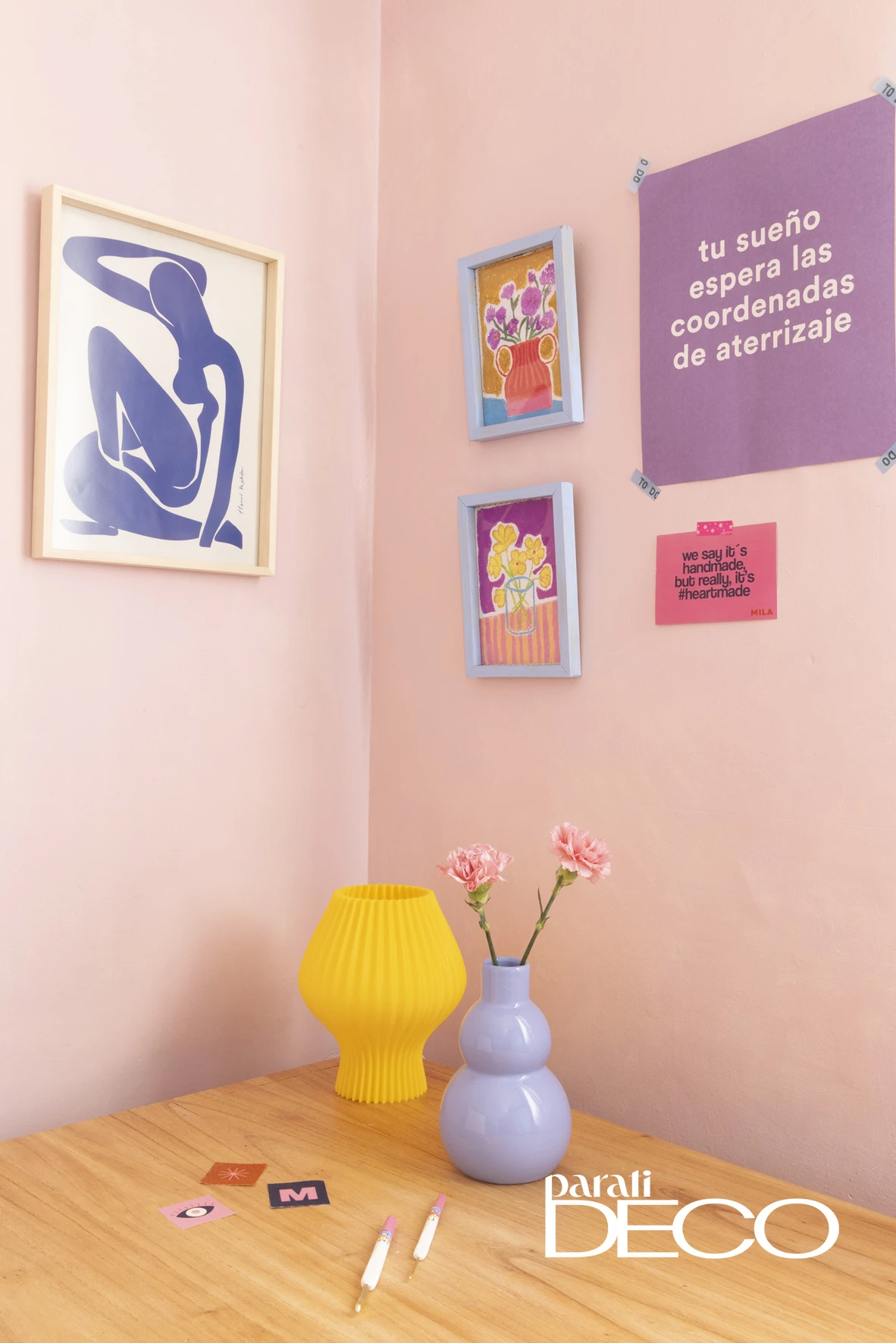 Las paredes del cuarto de Mila hablan... y dicen cosas bellas e inspiradoras.