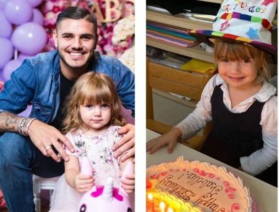 El tierno mensaje de Mauro Icardi por los 8 años de Isabella, la hija menor que tiene con Wanda Nara