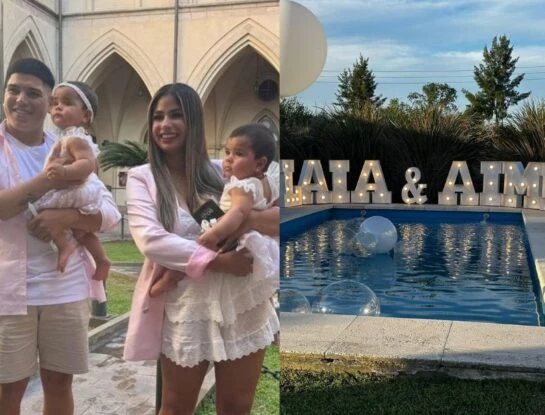 La increíble fiesta por el bautismo de Aimé y Laia, las gemelas de Daniela Celis y Thiago Medina