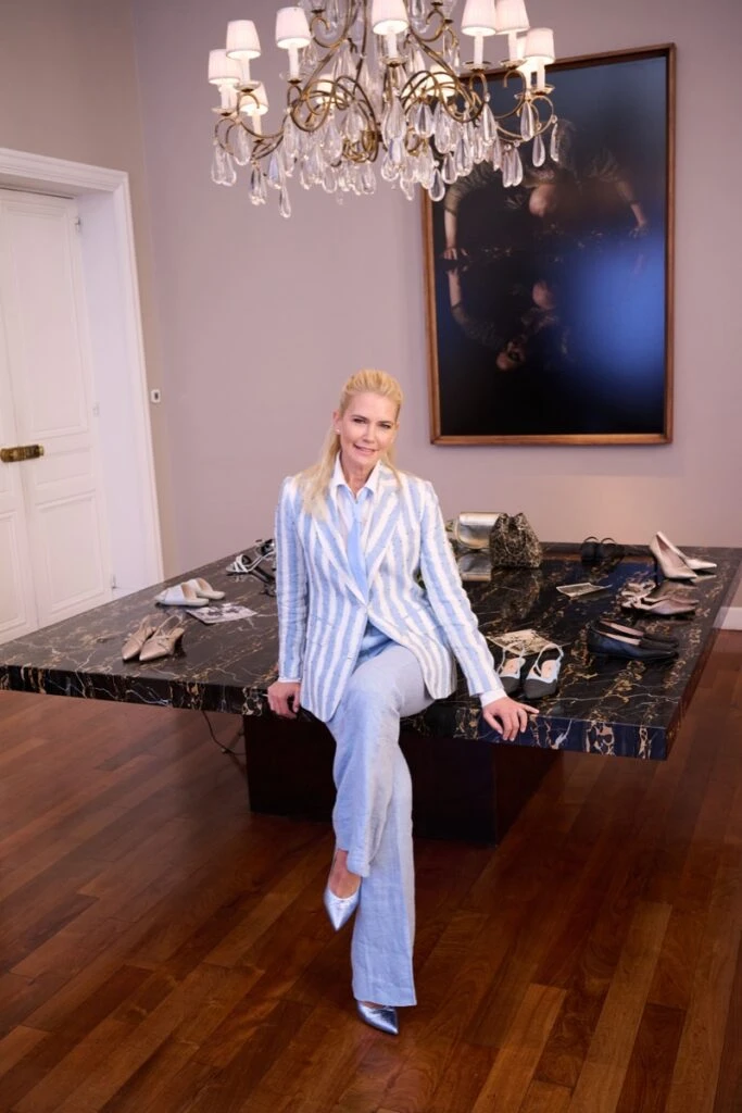 El look de valeria Mazza en la presentación de su línea de zapatos