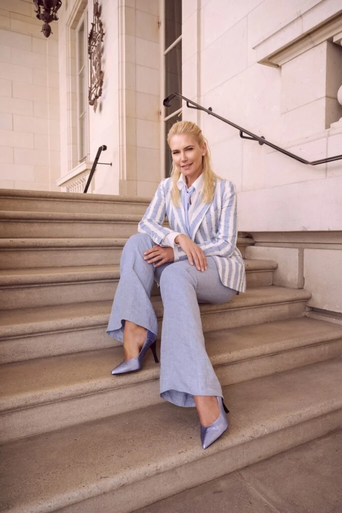 El look de valeria Mazza en la presentación de su línea de zapatos