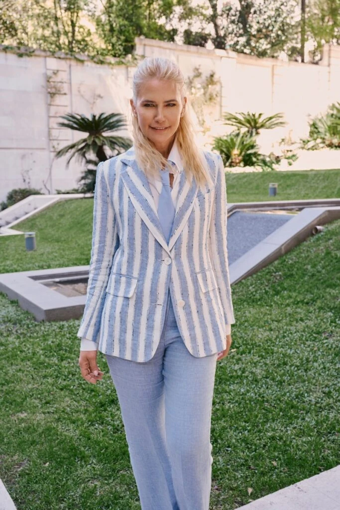 El look de valeria Mazza en la presentación de su línea de zapatos