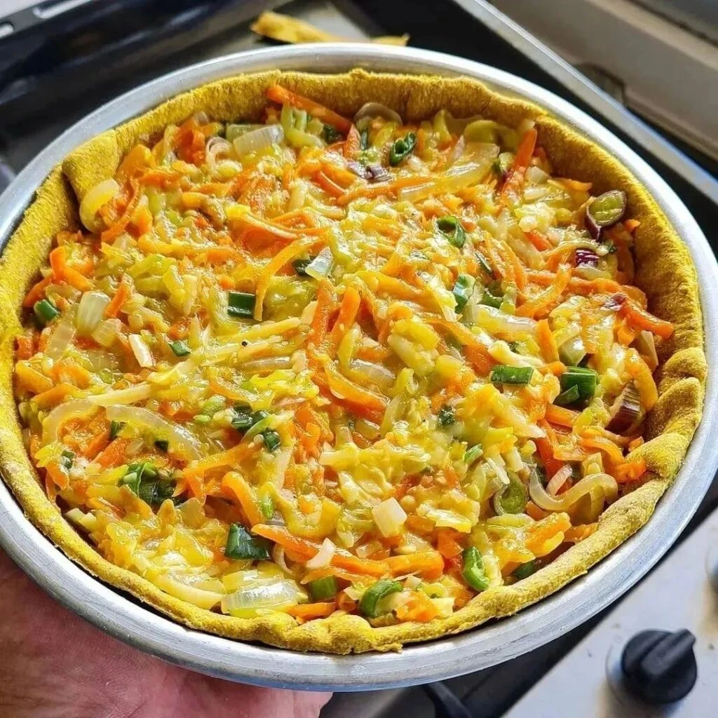 Tarta de zucchini, zanahoria y queso