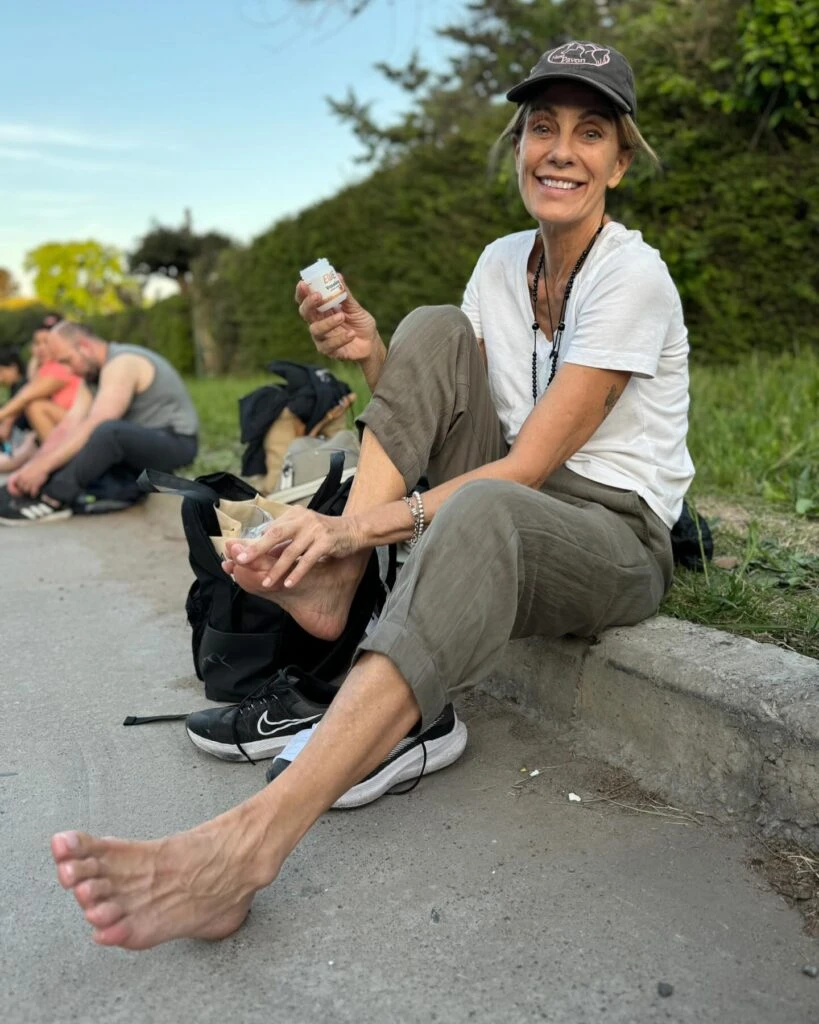 Nequi Galotti hizo la caminata a Luján