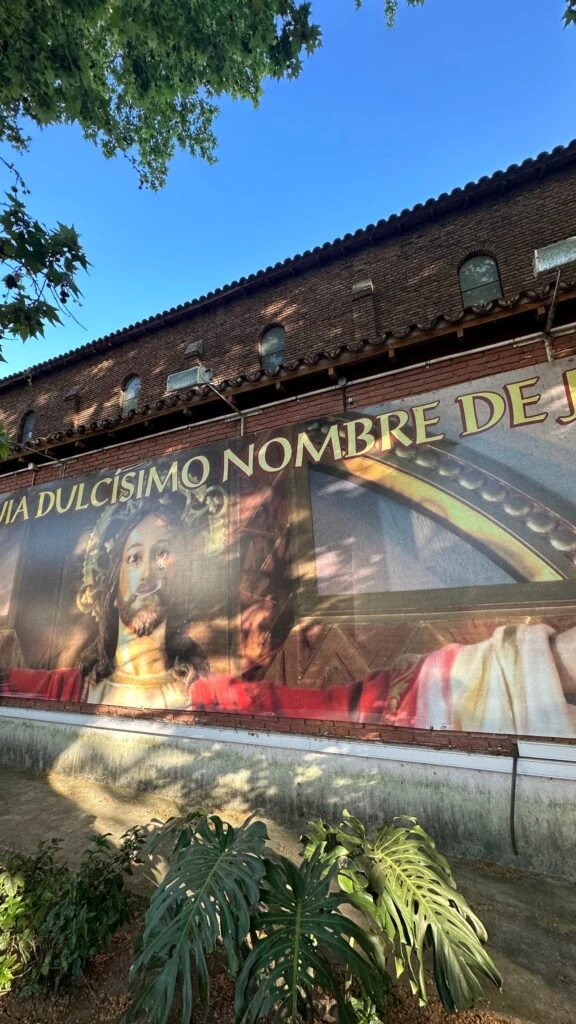 Pampita en plena peregrinación a Luján