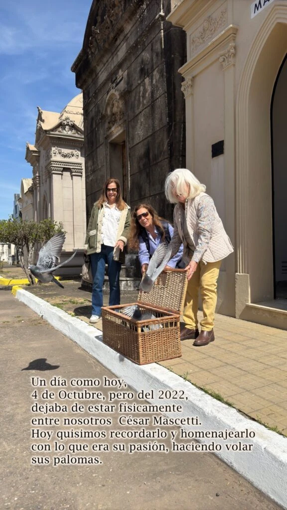 Mónica y Sandra le rindieron homenaje a César Mascetti a dos años de su muerte