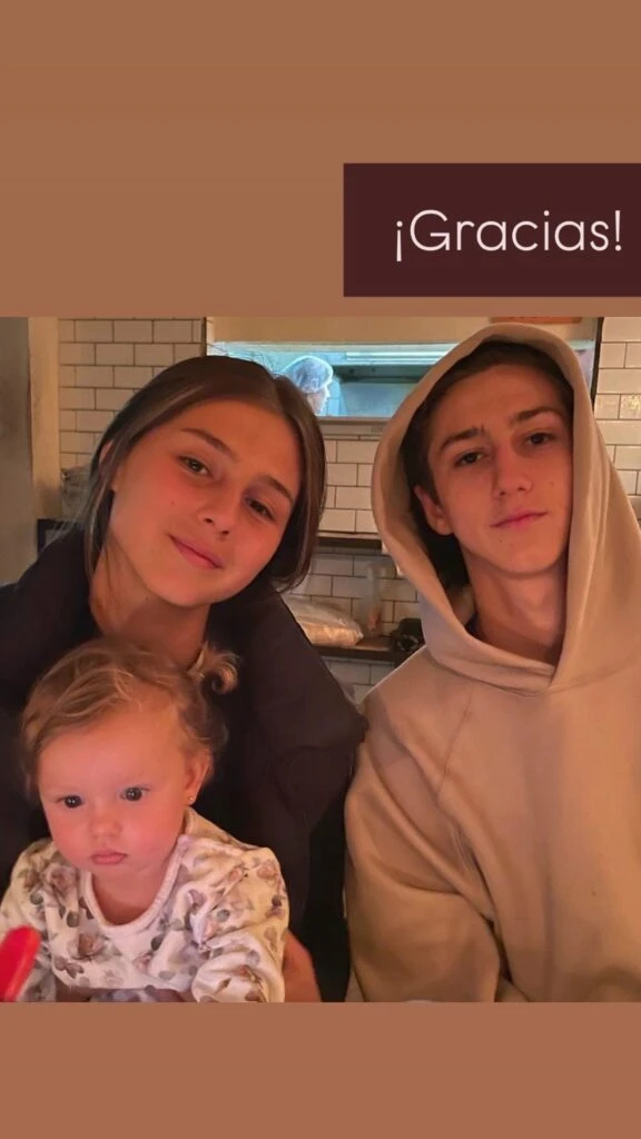 Garcia Moritán y las fotos de sus hijos, Santino, Delfina y Ana