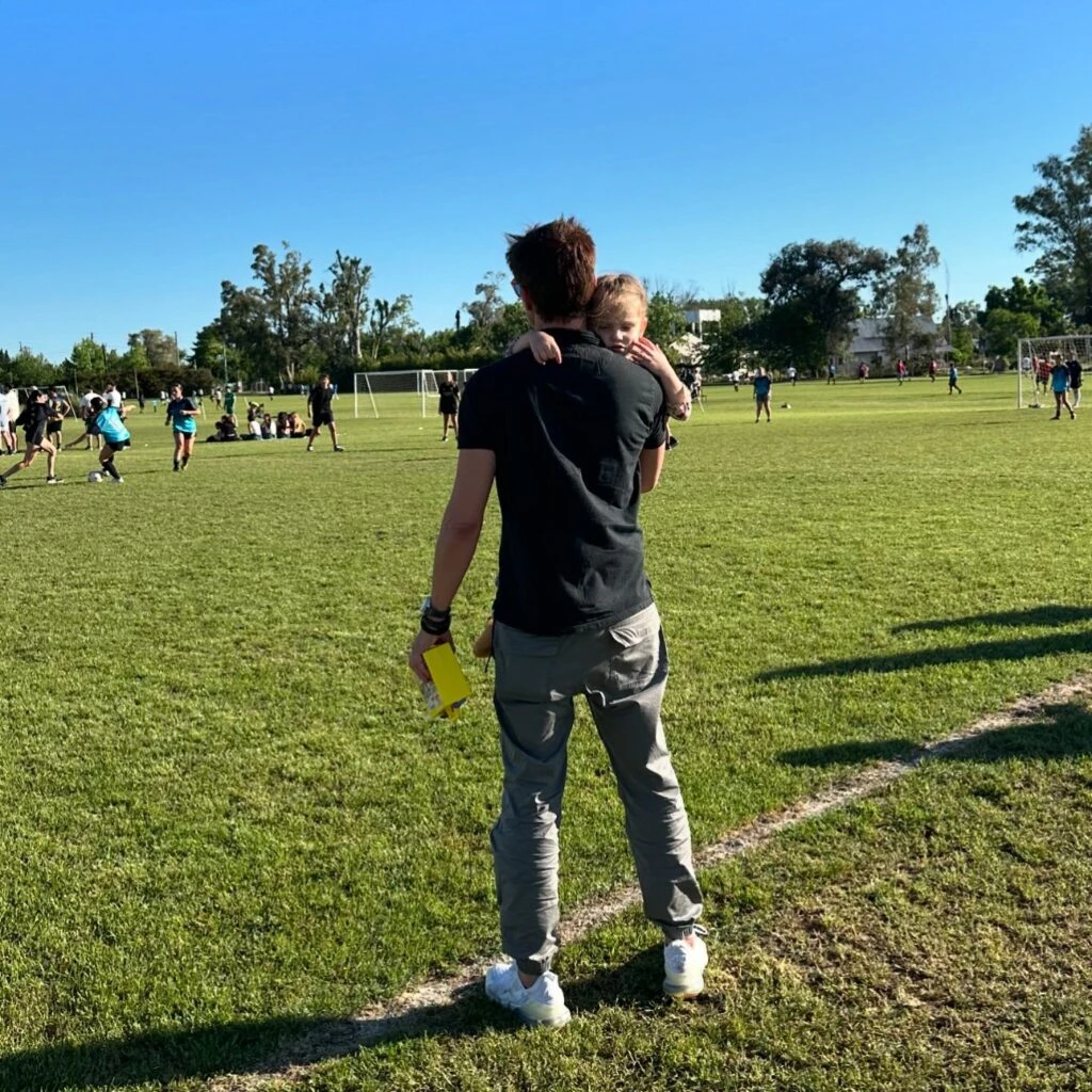 Roberto García Moritámn pasó el sábado con sus hijas, Ana y Delfina