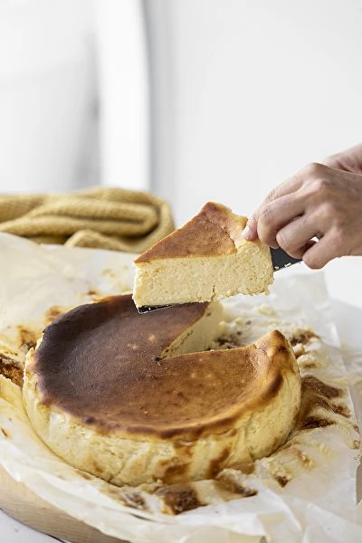 La receta de la torta de queso quemada de Estefi Colombo